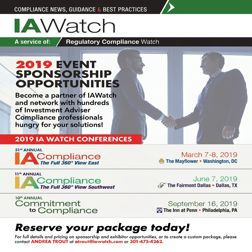 IAWatch event sponsorship opportunities cover listing the conference series