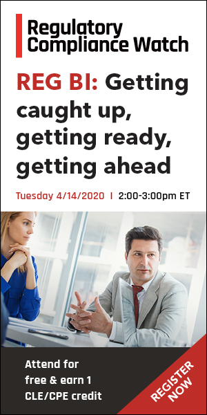 Regulatory Compliance Watch webinar banner