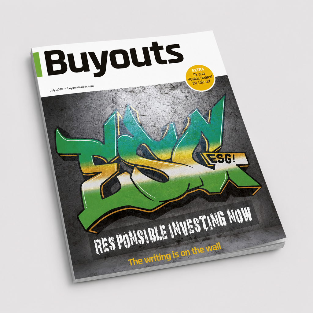 Buyouts Magazine cover design