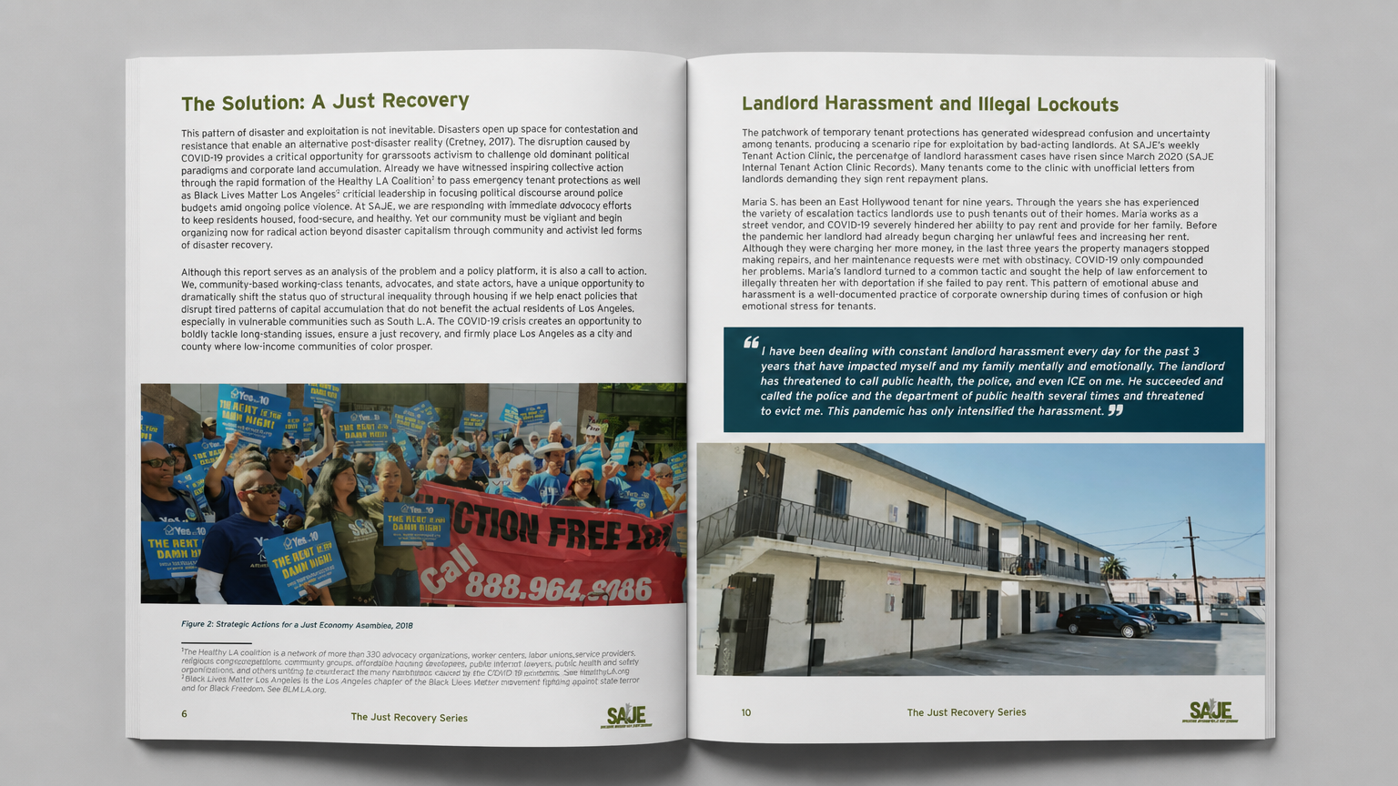 LA Housing Spread 5 SAJE publication spread demonstrating detailed editorial design